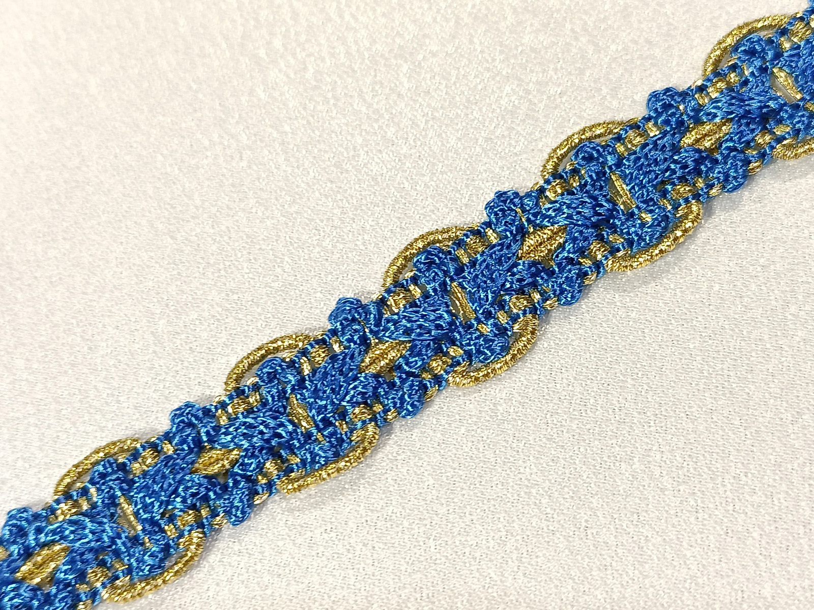Pasamanería Doble Line Azul/ Oro