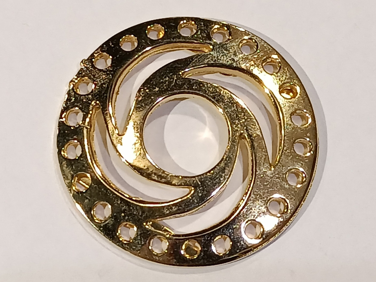 Chapa Circulo Espiral Oro